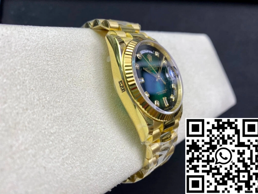 Yellow 1009 Contemporary EW M128238-0069 Factory Rolex Gradual Green Gold Day-Date Dial 0722